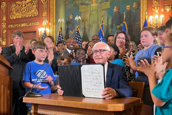 Wisconsin governor pulls veto trick to lock in school spending for more than 400 years