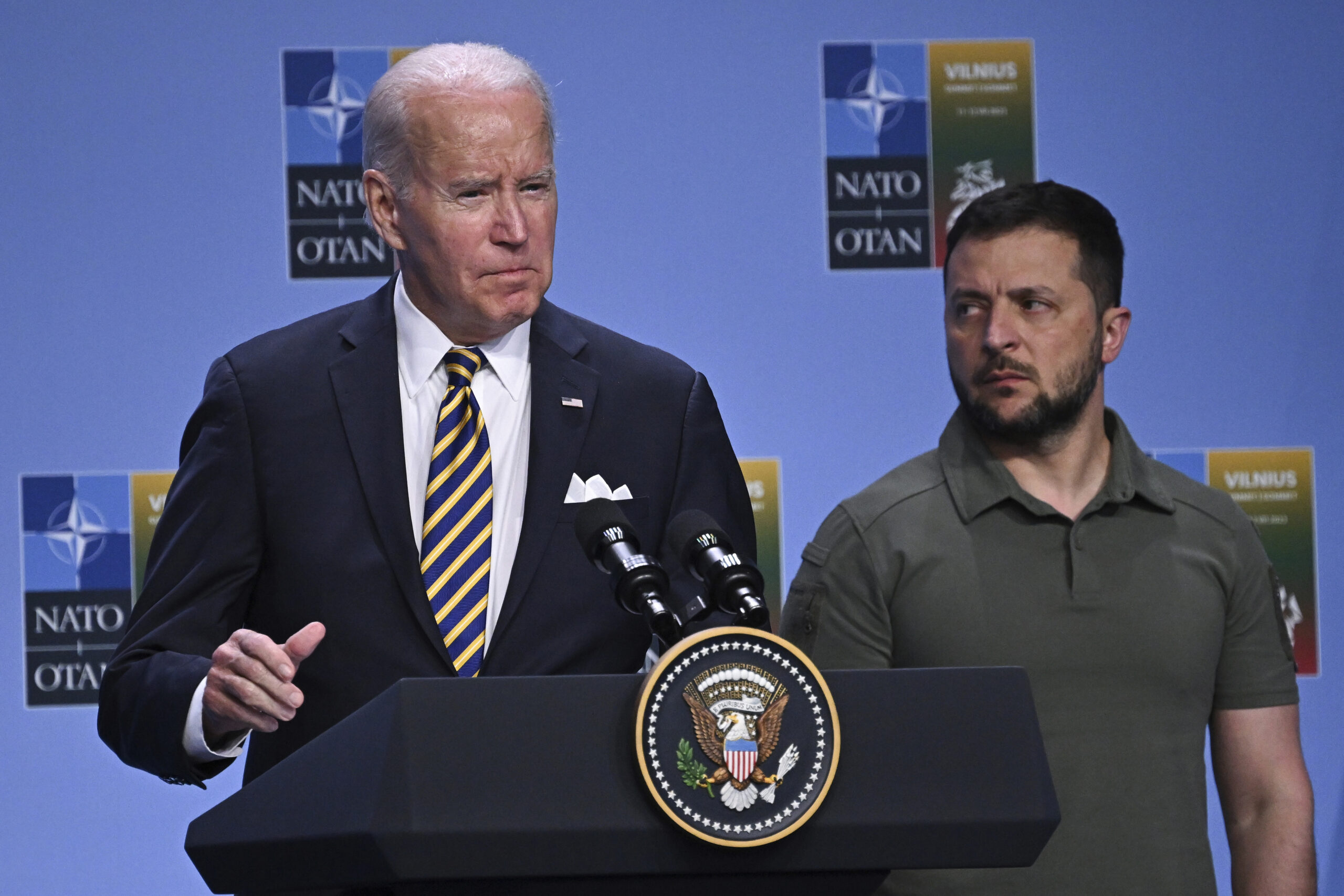 Biden marks Ukrainian independence hours after war sparks rift on GOP debate stage