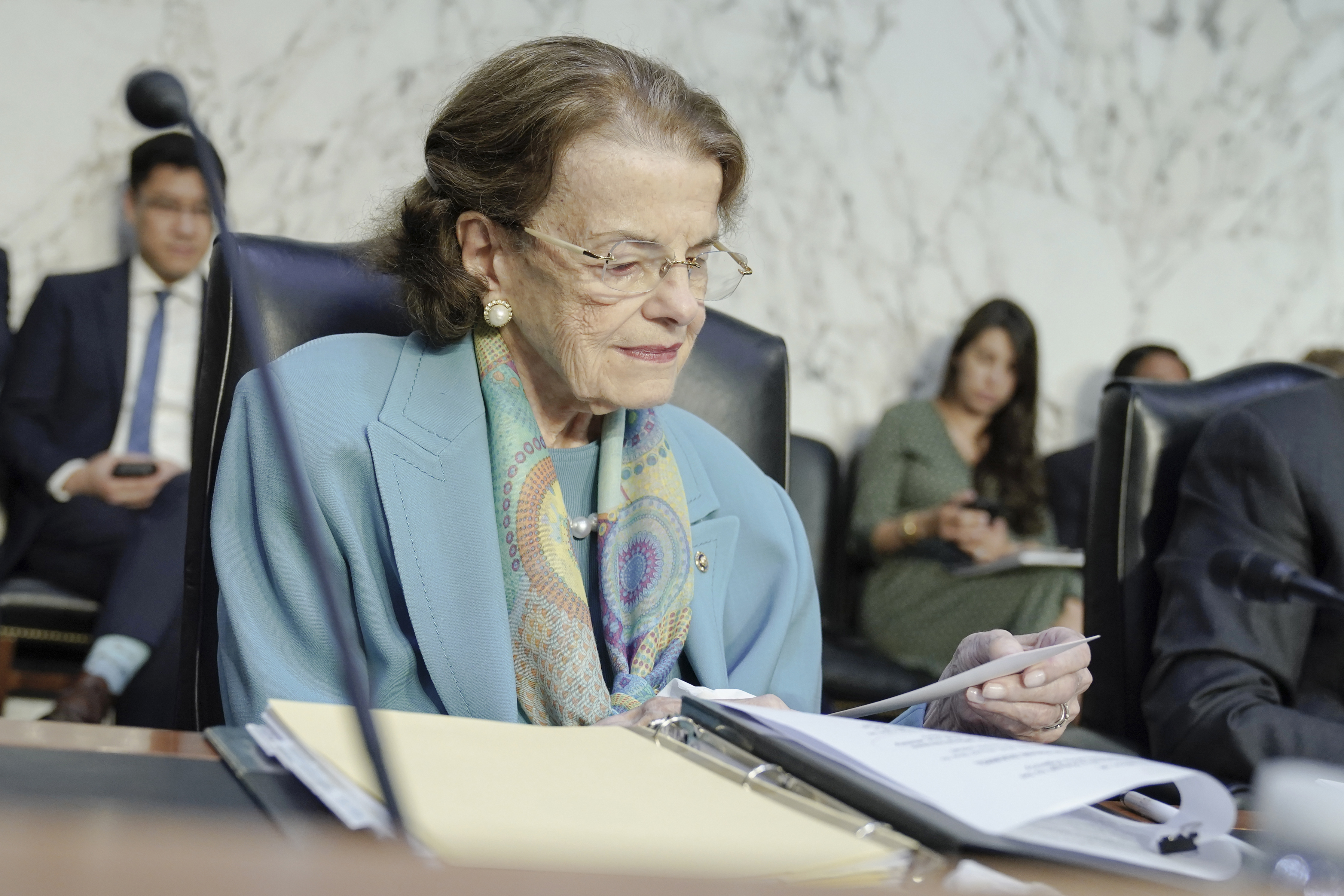 Feinstein’s office says senator did not realize debate had ended during awkward moment