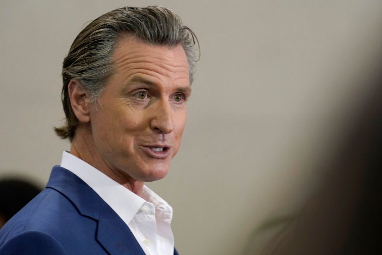 FILE - California Gov. Gavin Newsom speaks at a news conference in Sacramento, Calif., on March 16, 2023. (AP Photo/Rich Pedroncelli, File)