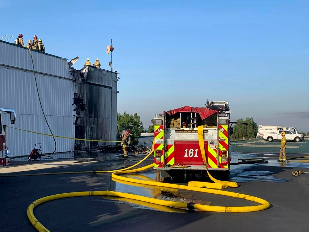 California plane crash: Three dead after aircraft hits hangar shortly after takeoff