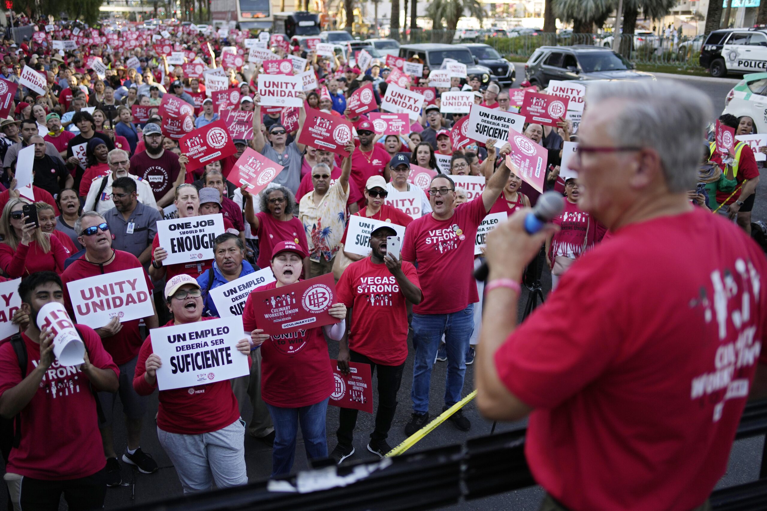 Hospitality Workers Rally Vegas