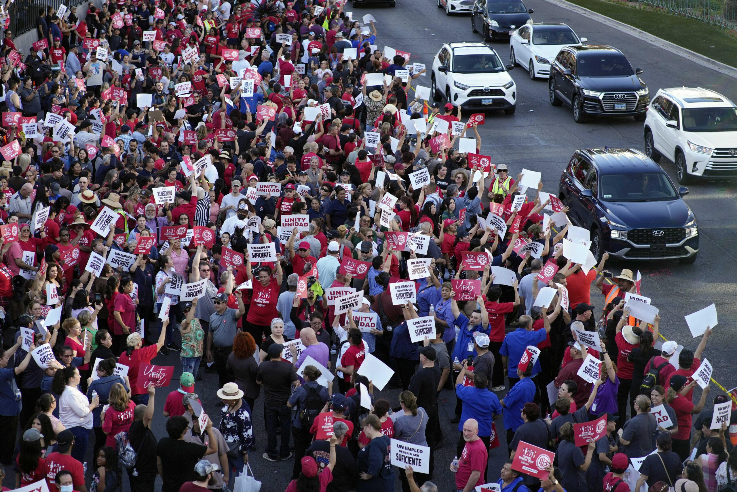 Hospitality Workers Rally Vegas