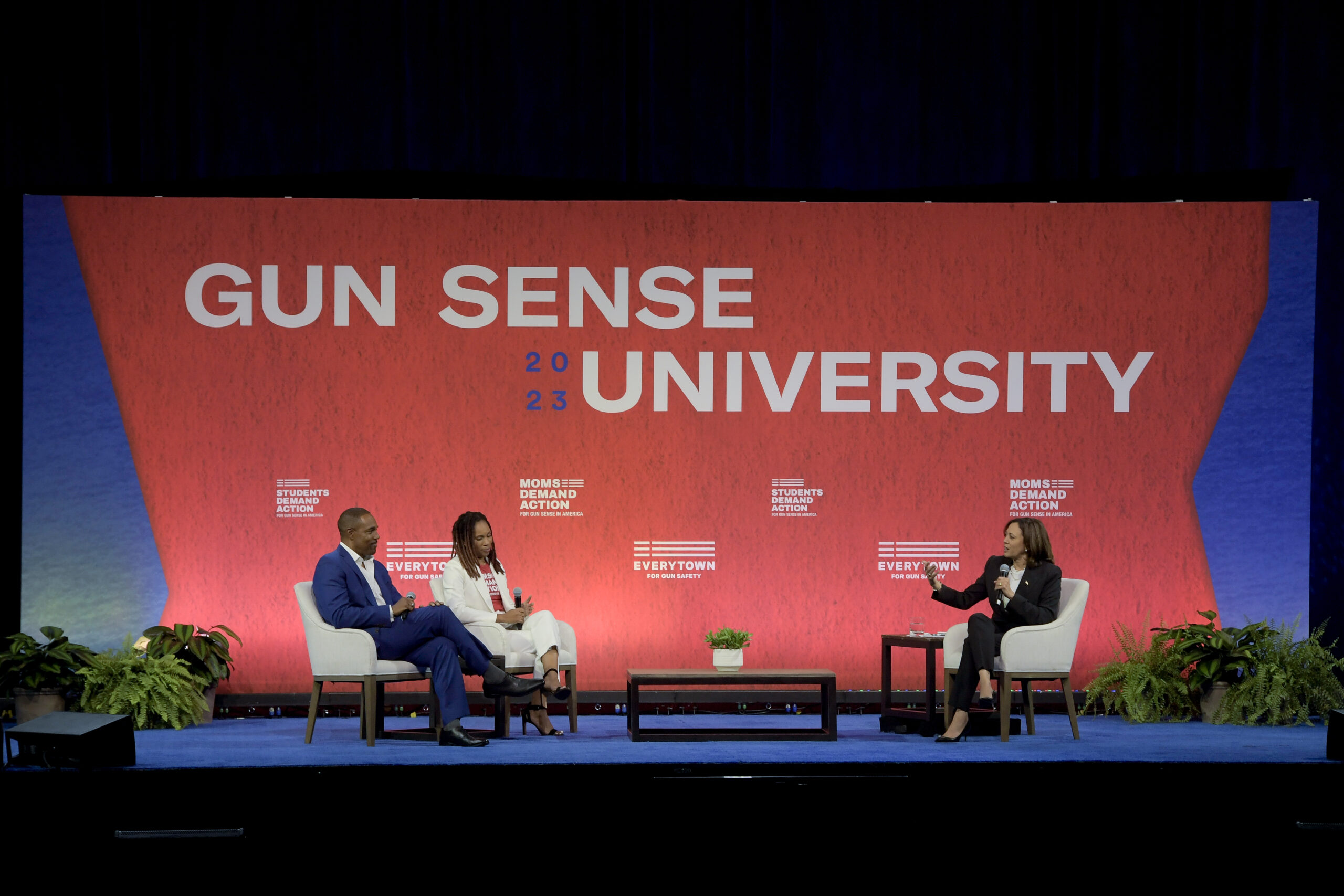 Jason George, Angela Ferrell-Zabala, Kamala Harris