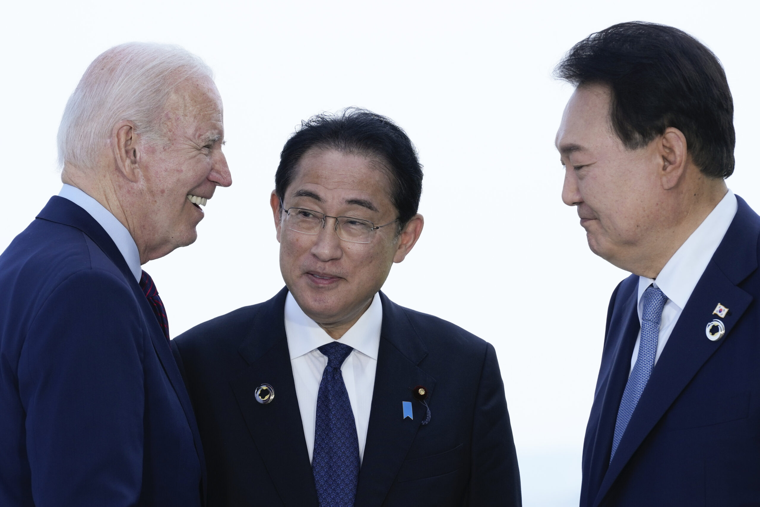 Biden tries to ‘lock in’ ties with Japan and South Korea at Camp David