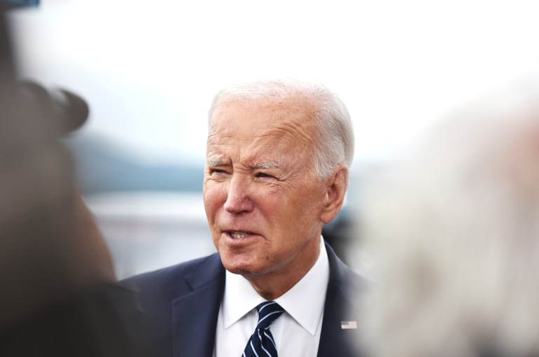 President Joe Biden traveled to Scranton, Pennsylvania Thursday to pay respects to and visit with the family of former Pennsylvania First Lady Ellen Casey.