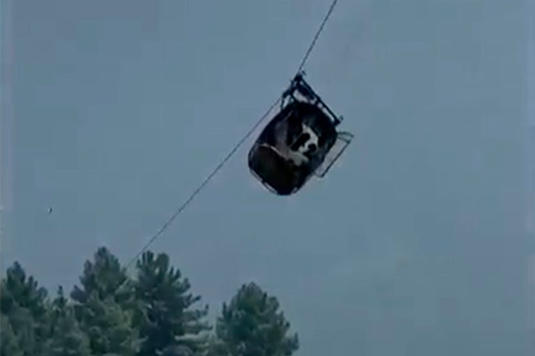 Pakistan launches dramatic rescue mission to save children trapped in cable car over canyon