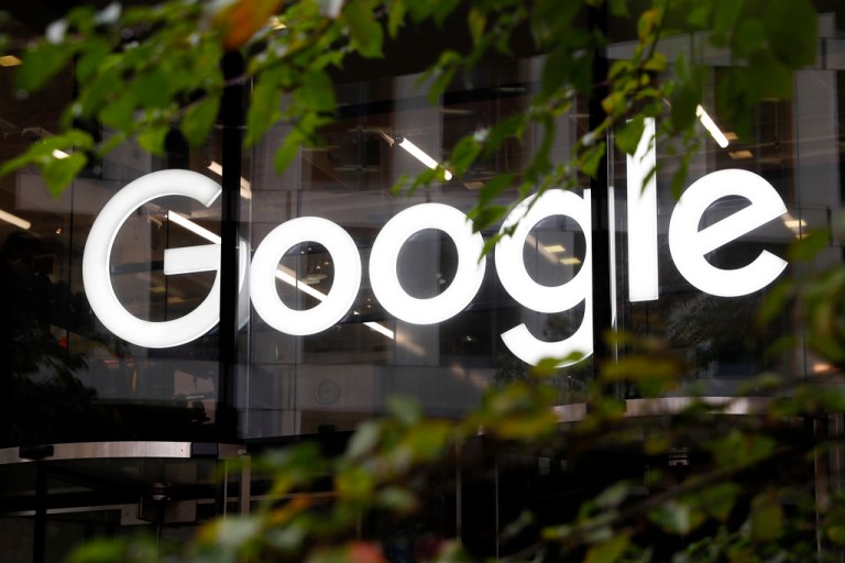FILE - The Google logo is displayed at their offices, Nov. 1, 2018, in London.  (AP Photo/Alastair Grant, File)