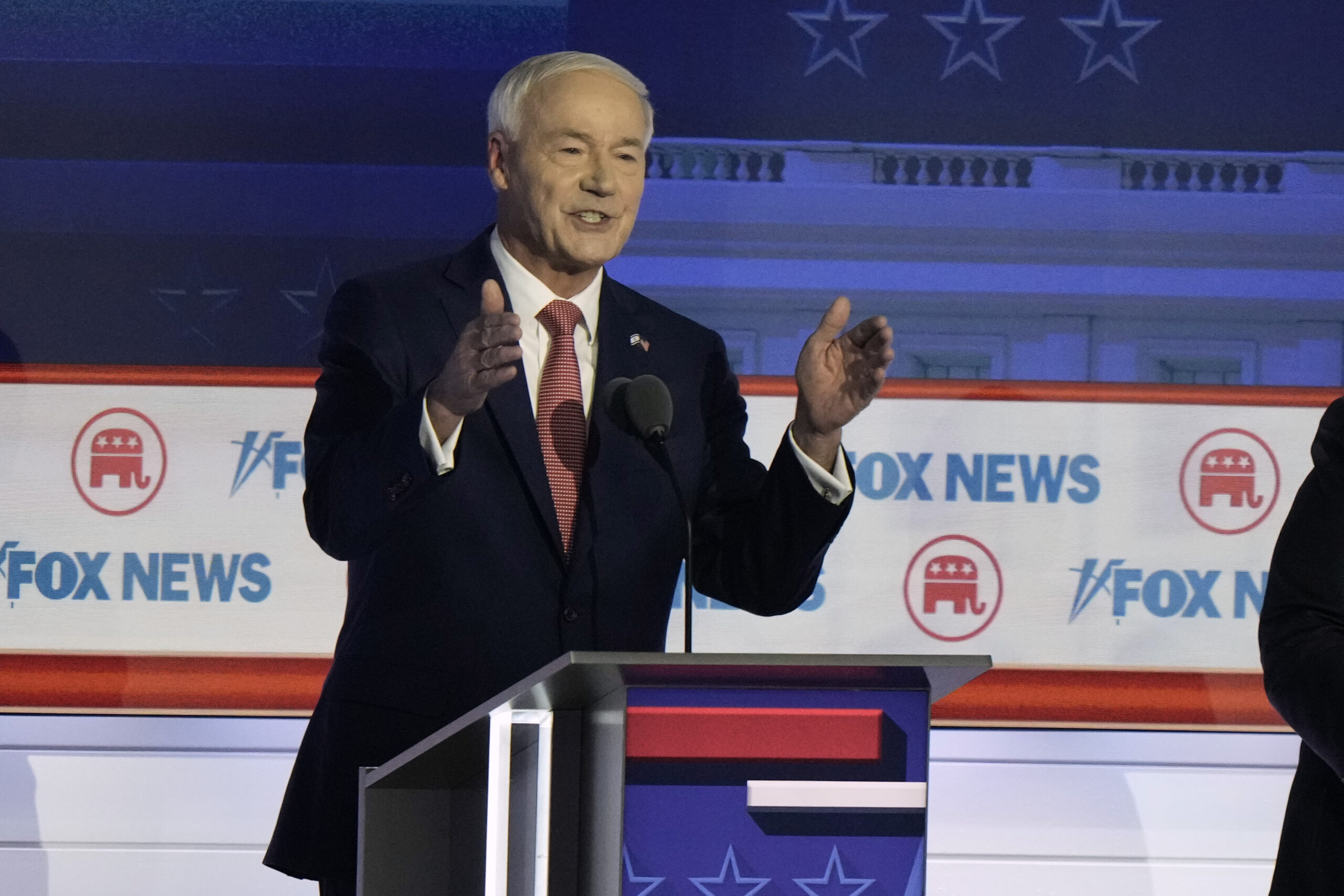 Republican debate: Asa Hutchinson’s red eye grabs attention during 2024 clash