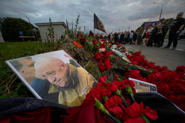 A portrait of the owner of private military company Wagner Group Yevgeny Prigozhin.