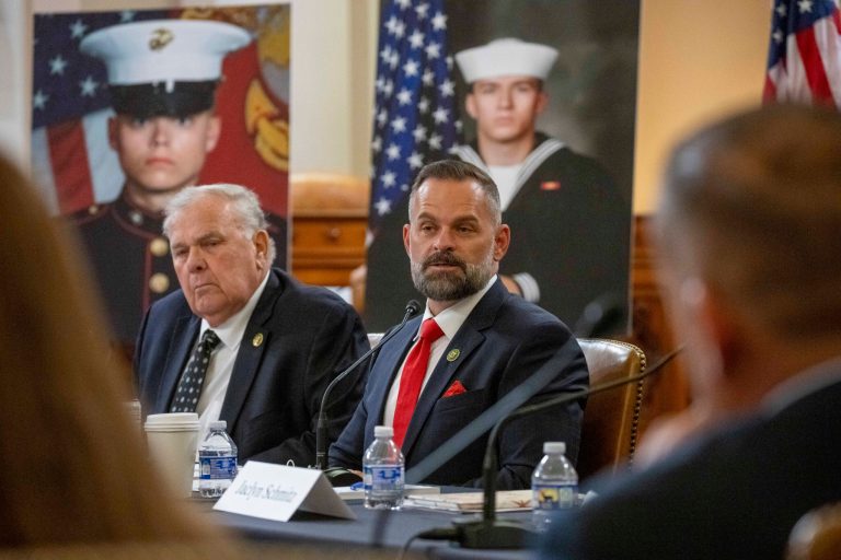 Rep. Cory Mills (R-FL) speaks during a discussion about the terrorist attack at Hamid Karzai International Airport's Abbey Gate during a House Foreign Affairs Committee roundtable, on Capitol Hill, Tuesday, Aug. 29, 2023, in Washington.