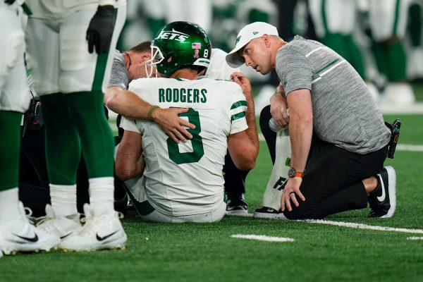 Aaron Rodgers gets injured on first drive of first New York Jets game: ‘It’s not good’
