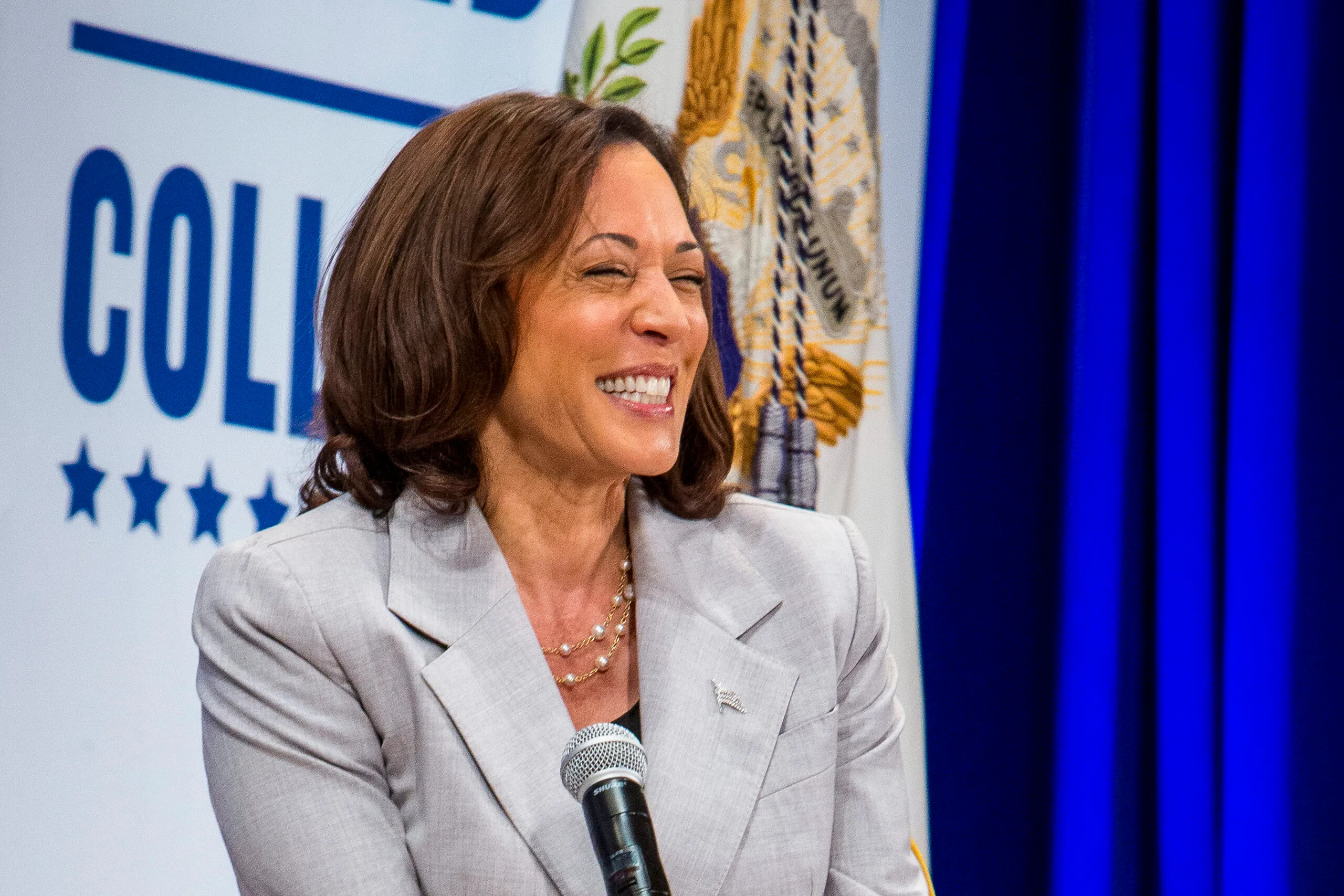 Kamala Harris walks out to ‘Hail to the Chief’ in apparent mistake at college rally