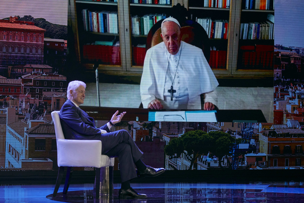 Pope Francis speaks at Clinton summit on fighting climate change ‘before it’s too late’