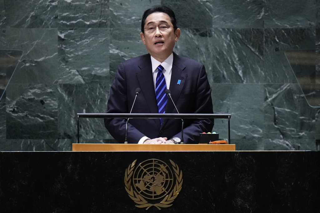 Japan’s prime minister tells UN he wants meeting with Kim Jong Un ‘without any conditions’