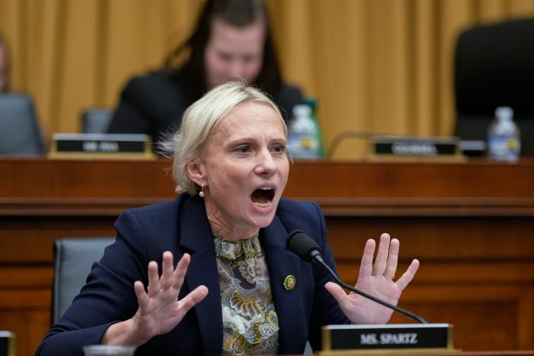 Rep. Victoria Spartz (R-IN) questions Attorney General Merrick Garland as he testifies before a House Judiciary Committee hearing on Wednesday, Sept. 20, 2023, on Capitol Hill in Washington.