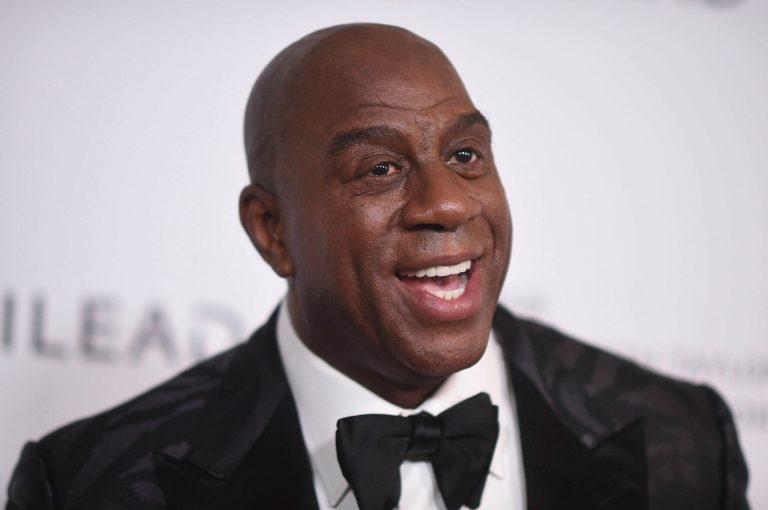 Magic Johnson attends the Elizabeth Taylor Ball to End AIDS on Thursday, Sept. 21, 2023, at The Beverly Hills Hotel in Beverly Hills, California.