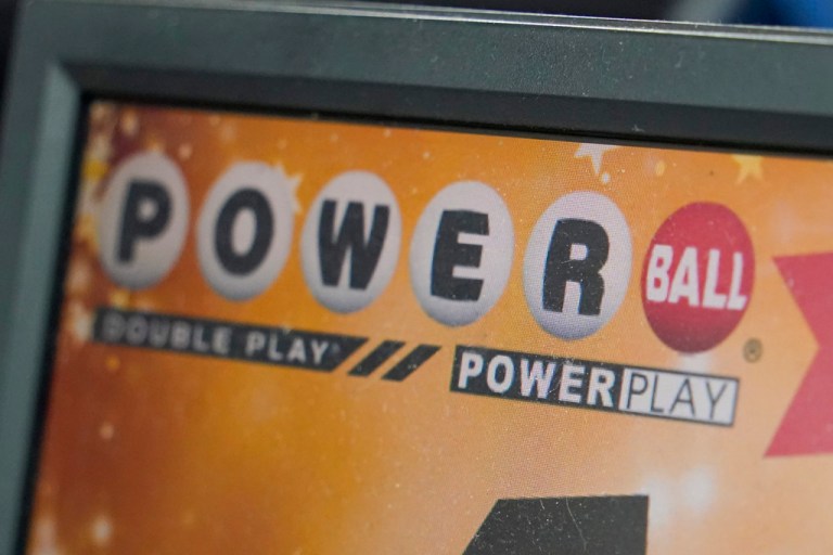 A display panel advertises tickets for a Powerball drawing. The ninth largest lottery jackpot will be on the line when numbers are drawn for a $785 million Powerball prize. 