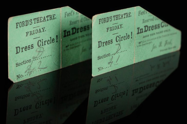 Ford’s Theatre tickets from night Lincoln was shot sell for over $250,000 at auction