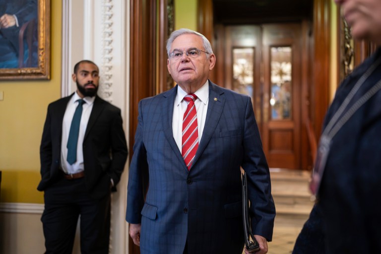 Menendez tells Senate Democrats he won’t resign after bribery indictment