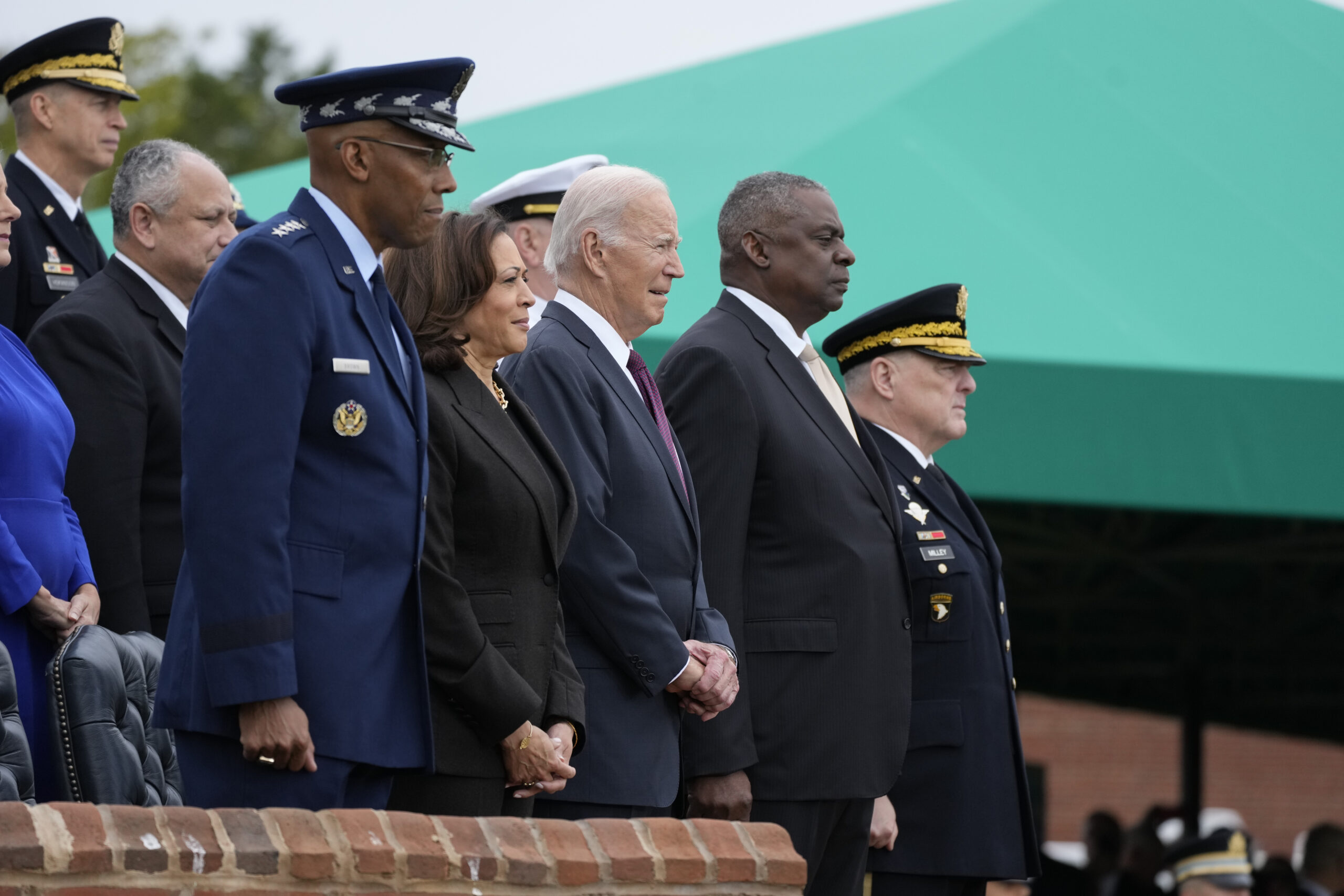 Joe Biden, Kamala Harris, Lloyd Austin, Mark Milley, CQ Brown, Jr.