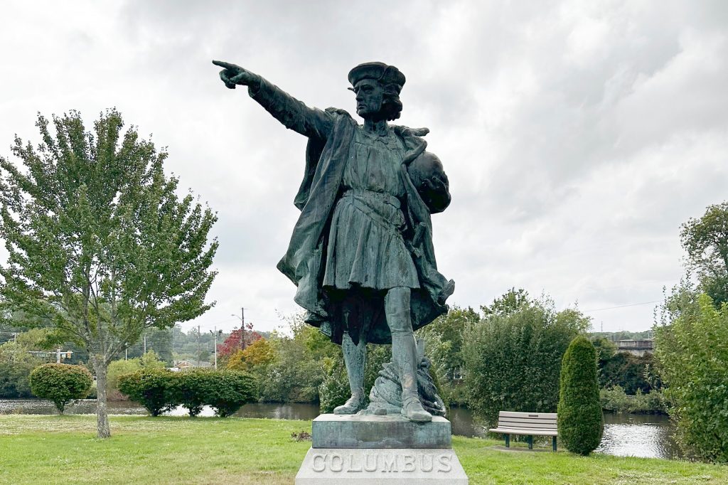 Rhode Island town celebrates Columbus Day by reinstalling statue of explorer