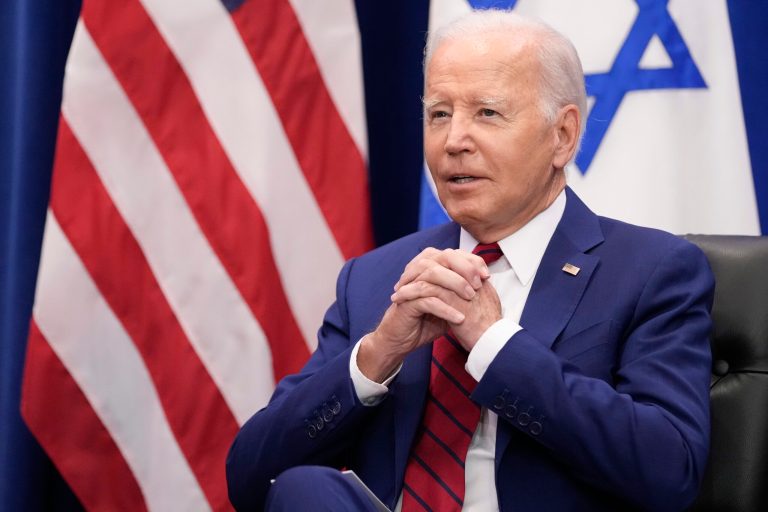FILE - President Joe Biden listens as he meets with Israeli Prime Minister Benjamin Netanyahu in New York, Sept. 20, 2023. 