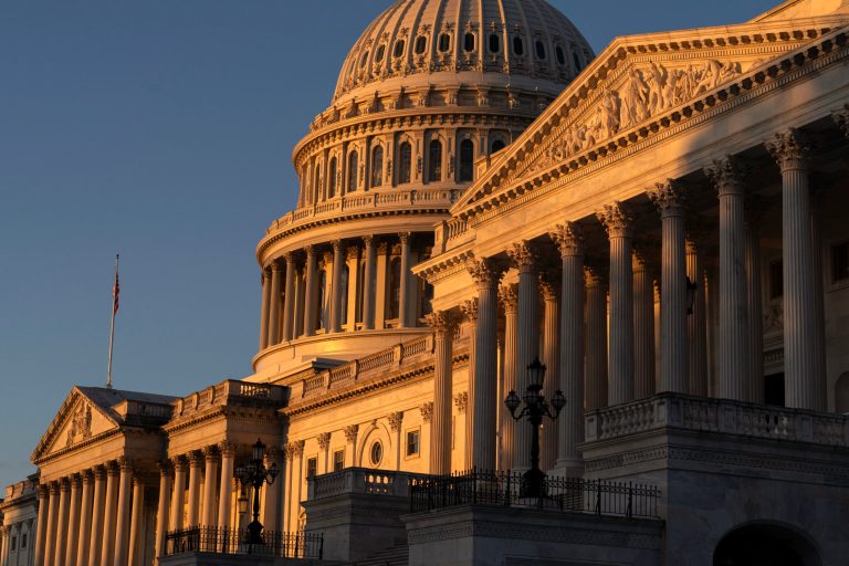 The U.S. Capitol is seen at sunrise, Wednesday, Oct. 18, 2023, in Washington. Having lost the first vote to become House speaker, Rep. Jim Jordan (R-OH) will try again today on a decisive second ballot that will test whether the hard-edged ally of Donald Trump can win over the holdouts or if his bid for the gavel is collapsing.