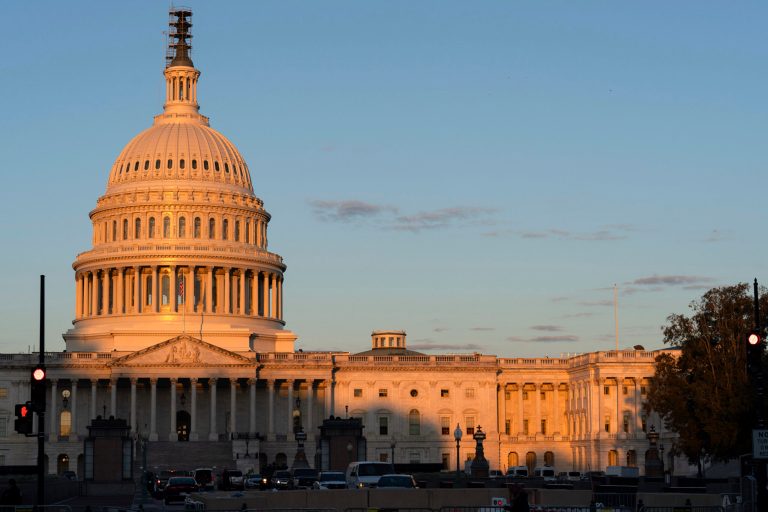 The Capitol is seen at sunrise on Wednesday, Oct. 18, 2023, in Washington. 