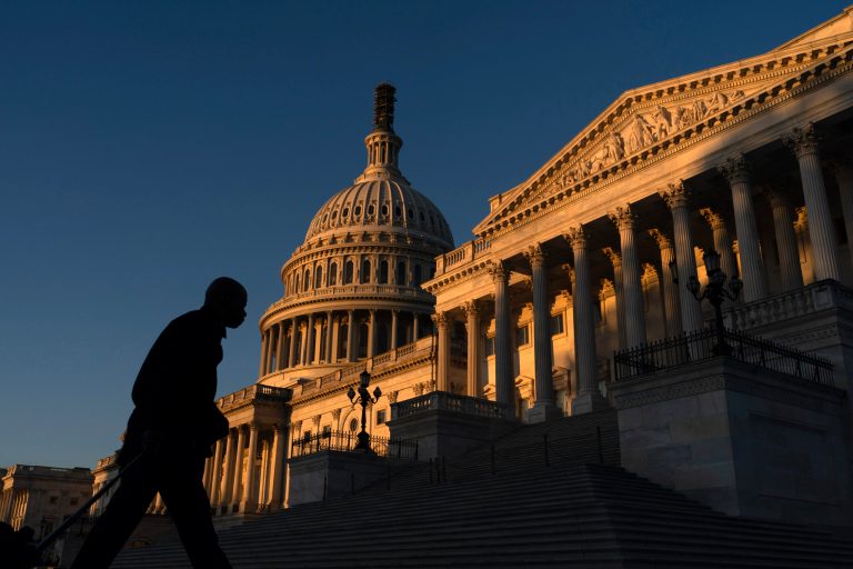 The Capitol is seen at sunrise on Wednesday, Oct. 18, 2023, in Washington. Having lost the first vote to become House speaker, Rep. Jim Jordan (R-OH) will try again today on a decisive second ballot that will test whether the hard-edged ally of former President Donald Trump can win over the holdouts or if his bid for the gavel is collapsing. 
