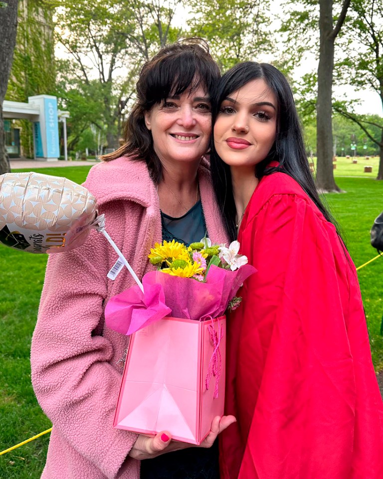 In this undated photo provided by Rabbi Meir Hecht on behalf of the Raanan family is Judith Raanan, left, and her daughter Natalie, 18, after Natalie's recent high school graduation. 