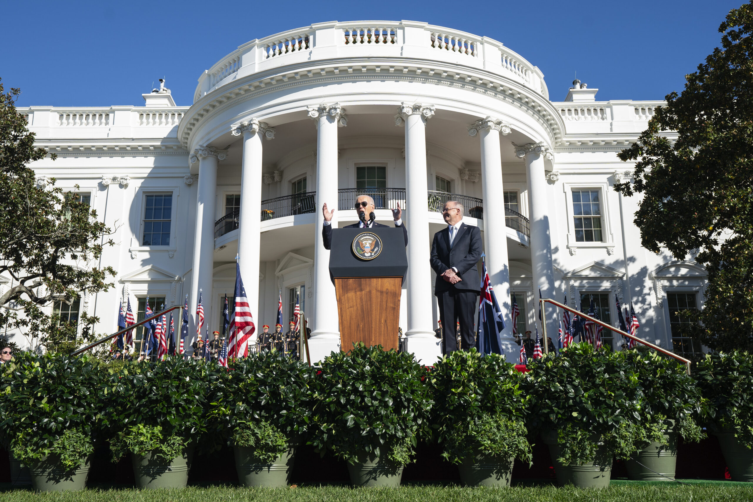 Australian prime minister evokes Beau Biden during state visit welcome