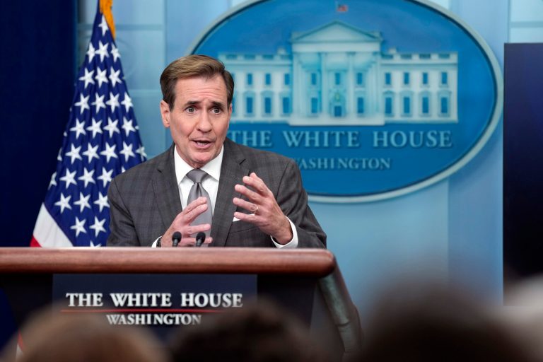 National Security Council spokesman John Kirby speaks during the daily briefing at the White House in Washington, Thursday, Oct. 26, 2023. 