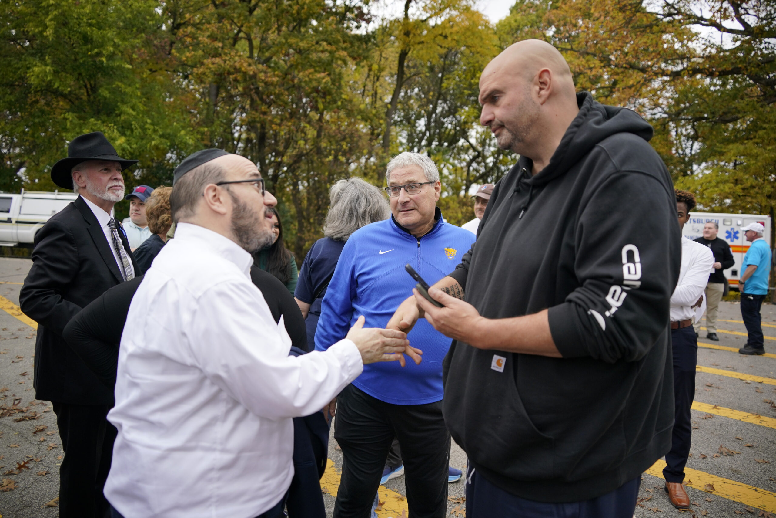 John Fetterman attends pro-Israel rally
