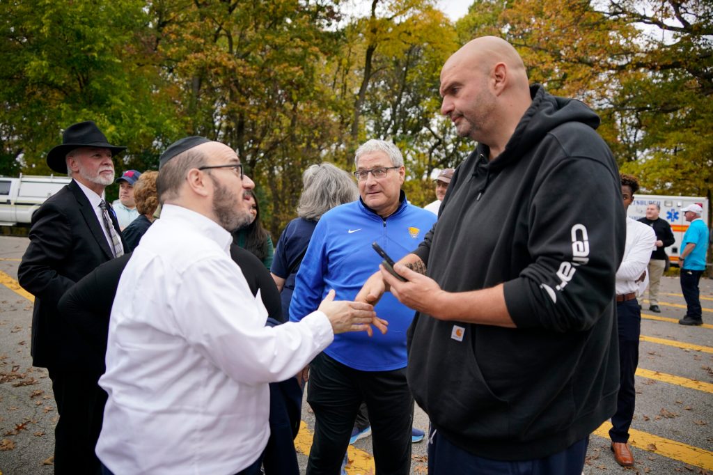 John Fetterman attends pro-Israel rally