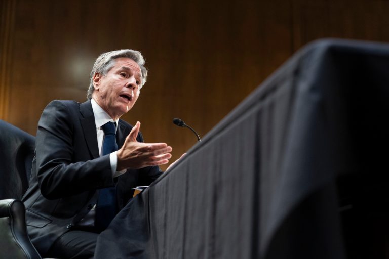 Secretary of State Antony Blinken testifies before a Senate Appropriations Committee hearing, Tuesday, Oct. 31, 2023. 