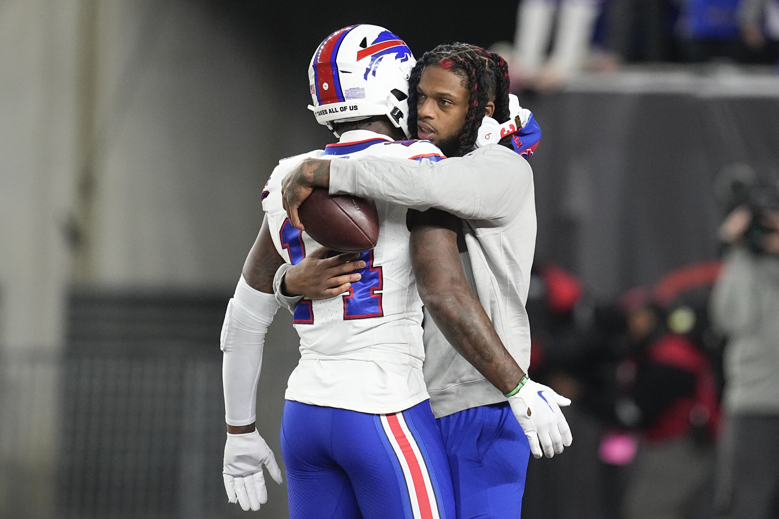 Damar Hamlin takes moment on field where he nearly died earlier this year