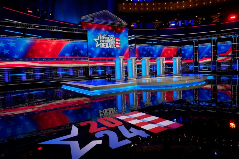 The stage is set, Tuesday, Nov. 7, 2023, for the third Republican presidential debate in Miami, where five hopefuls will participate.
