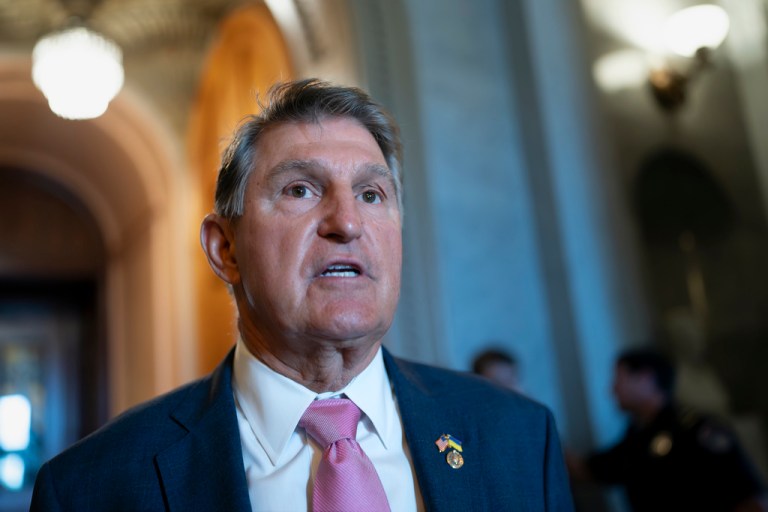 Sen. Joe Manchin (D-WV) speaks at the Capitol in Washington, June 13, 2023.