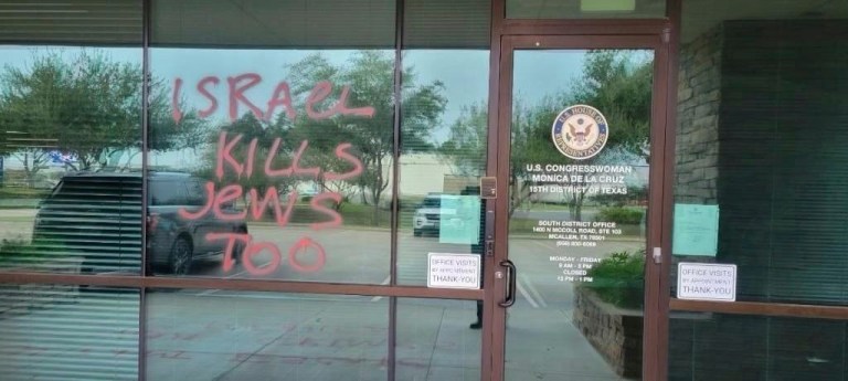 Rep. Monica De La Cruz says ‘pro-Hamas activists’ vandalized office
