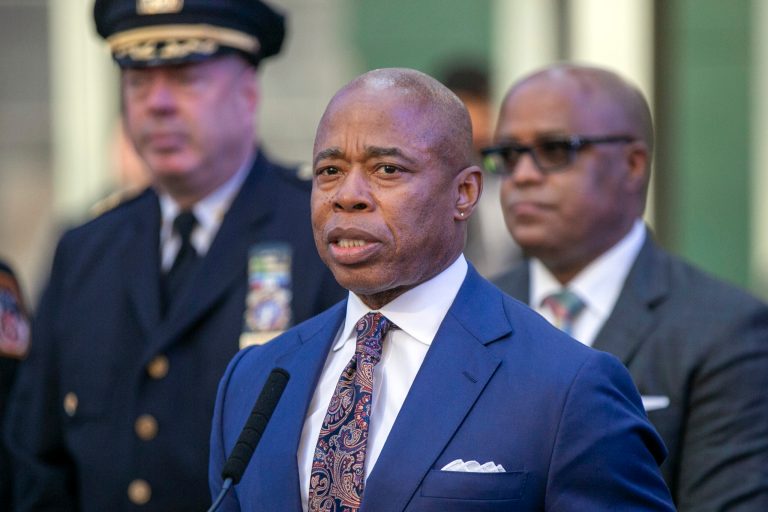New York City Mayor Eric Adams speaks in New York's Times Square during a news conference on Dec. 30, 2022. FBI agents seized phones and an iPad from Adams this week as part of an investigation into his campaign finances, according to a published report, Friday, Nov. 10, 2023. 