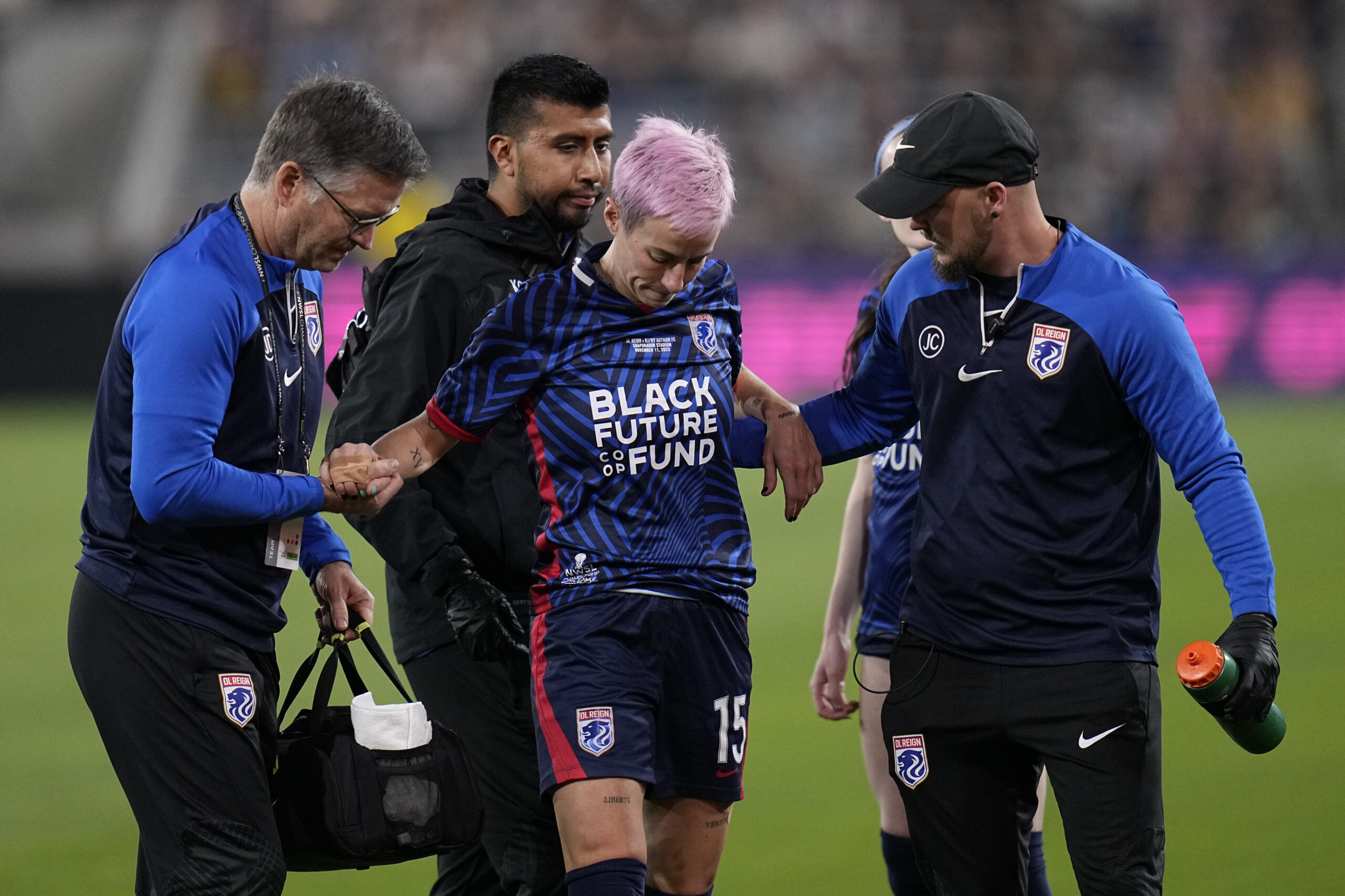 Megan Rapinoe claims to have suffered torn Achilles tendon