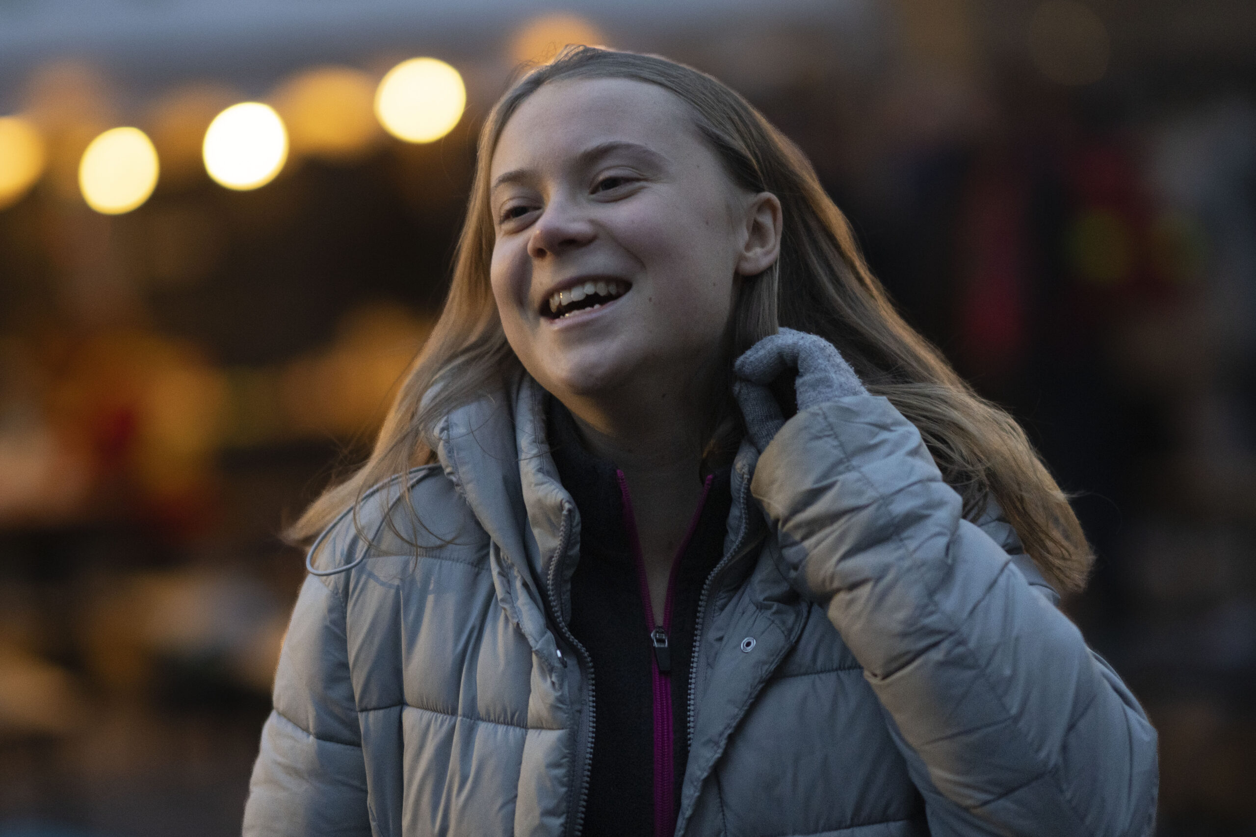Man grabs microphone from Greta Thunberg for bringing politics into climate protest