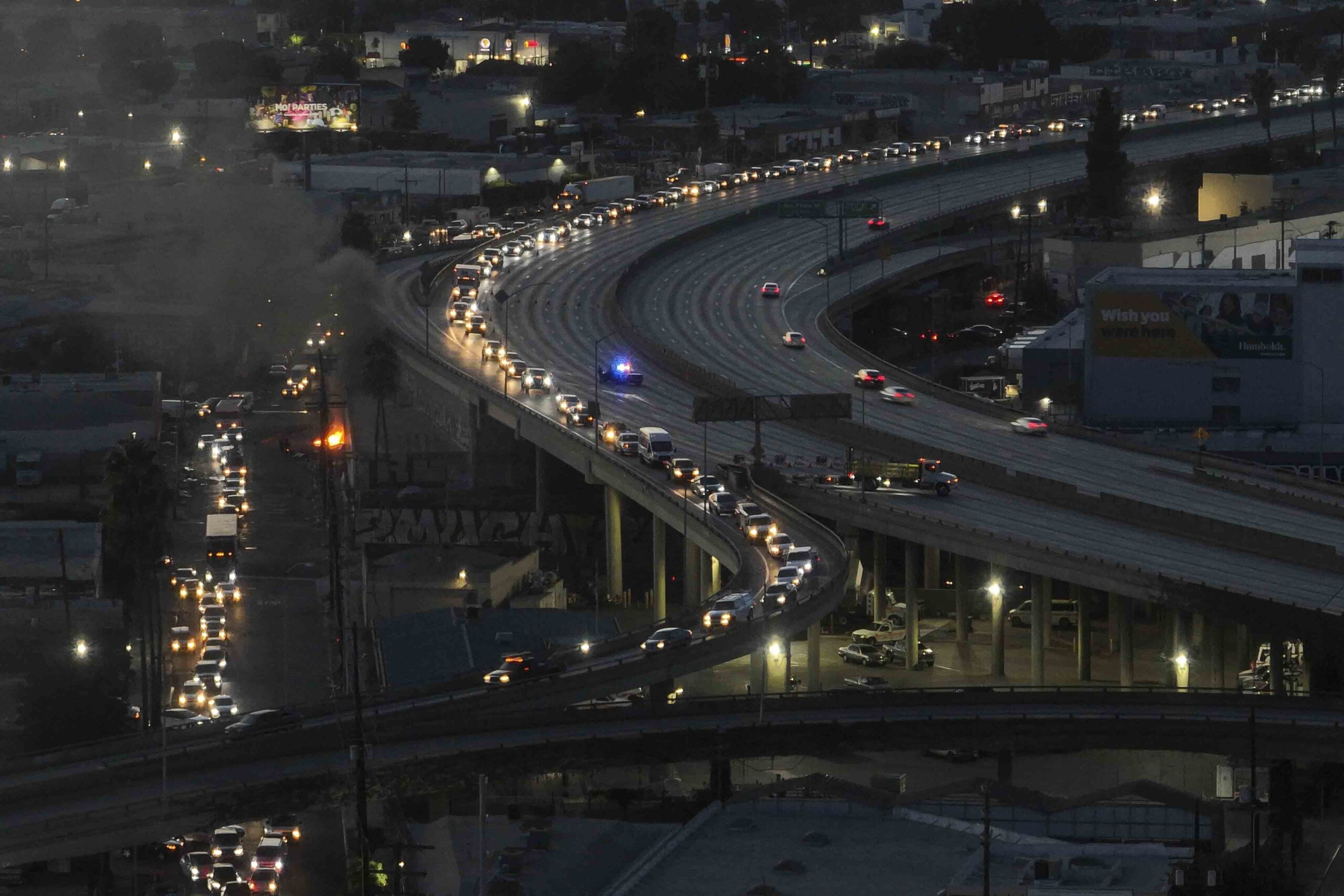 Major Los Angeles freeway damaged in arson fire will take weeks to reopen, Newsom says