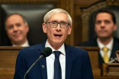 Wisconsin Gov. Tony Evers condemns neo-Nazis as they surround capitol