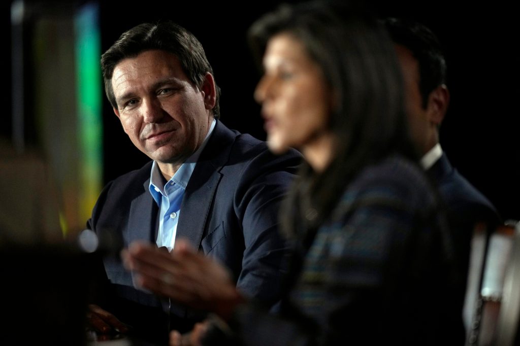 DeSantis warms up with Newsom debate before main event with Haley