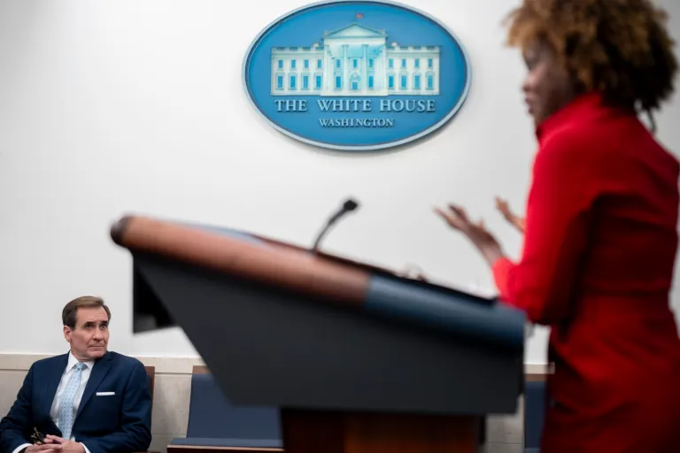 White House press secretary Karine Jean-Pierre repeatedly defended President Joe Biden on Monday in the face of mounting sentiment that he's too old to do the job.