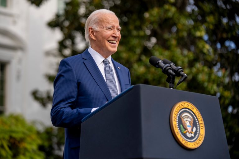 President Joe Biden speaks before pardoning the national Thanksgiving turkeys, Liberty and Bell, at a ceremony on the South Lawn of the White House in Washington, Monday, Nov. 20, 2023. Biden celebrated his 81st birthday on Monday by joking repeatedly about his advanced age. At the same time, the White House is strongly defending his stamina and playing down polling, suggesting that the issue could cost him votes during next yearâs election. Biden is the oldest president in U.S. history.