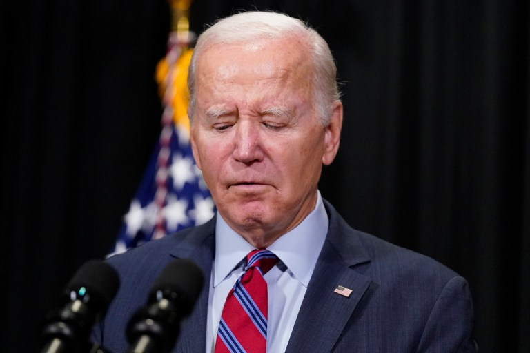 President Joe Biden speaks to reporters in Nantucket, Mass., on Friday, Nov. 24, 2023, about hostages freed by Hamas in the first stage of a swap under a four-day cease-fire deal. 