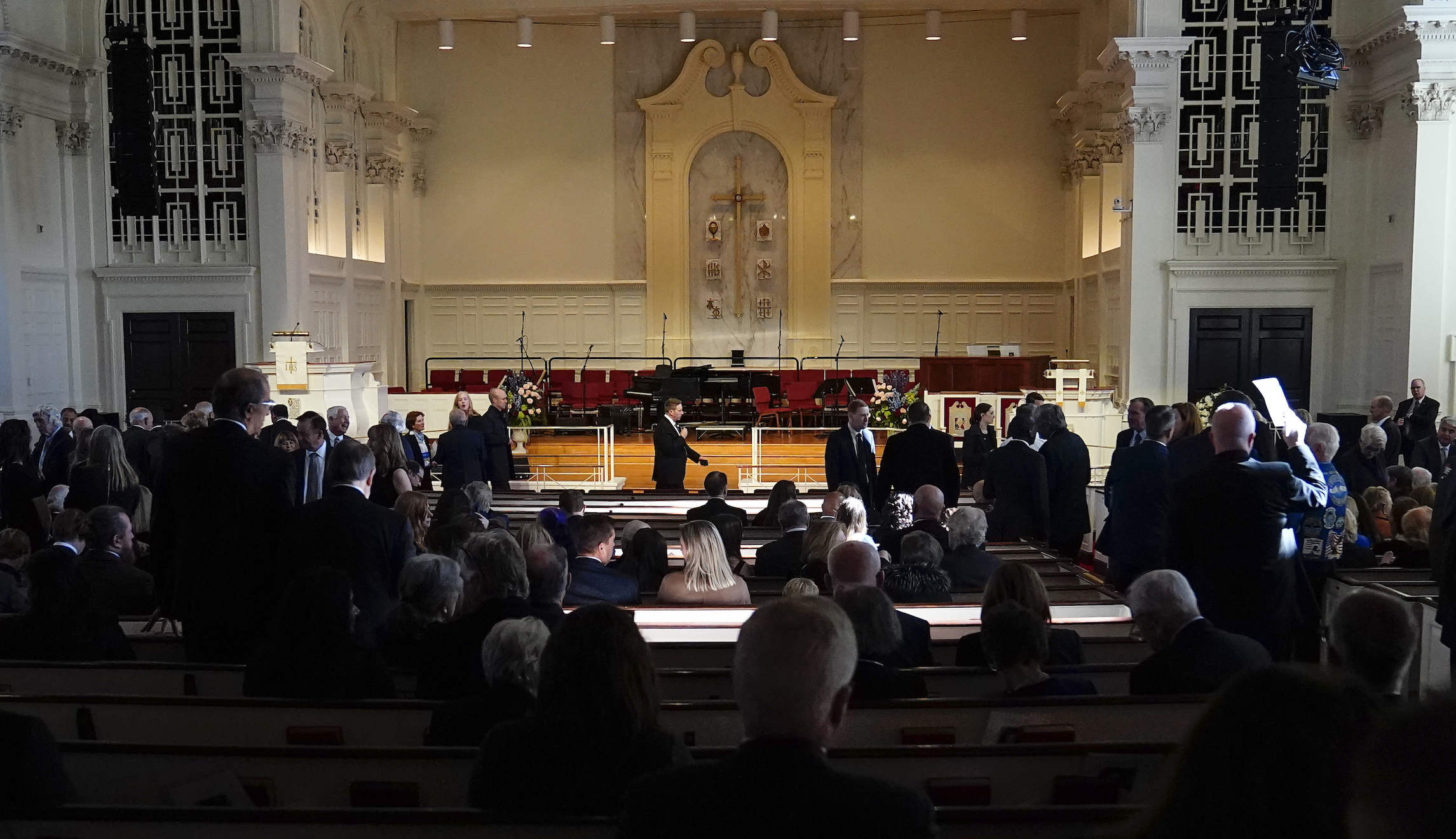 Pro-Palestinian protesters set up outside Rosalynn Carter tribute service